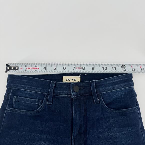 L'AGENCE Margot High Rise Skinny Jeans Womens Sz 25 NWOT Dark Wash Stretch Denim - Picture 8 of 9